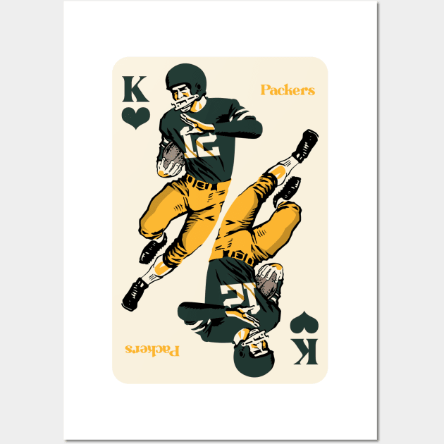 Green Bay Packers King of Hearts Wall Art by Rad Love